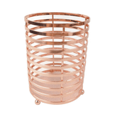 Porta Utensilios De Metal Rose Gold - Ela Decora